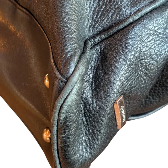 Vintage B Makowsky Black Leather Tote Bag - Picture 12 of 12